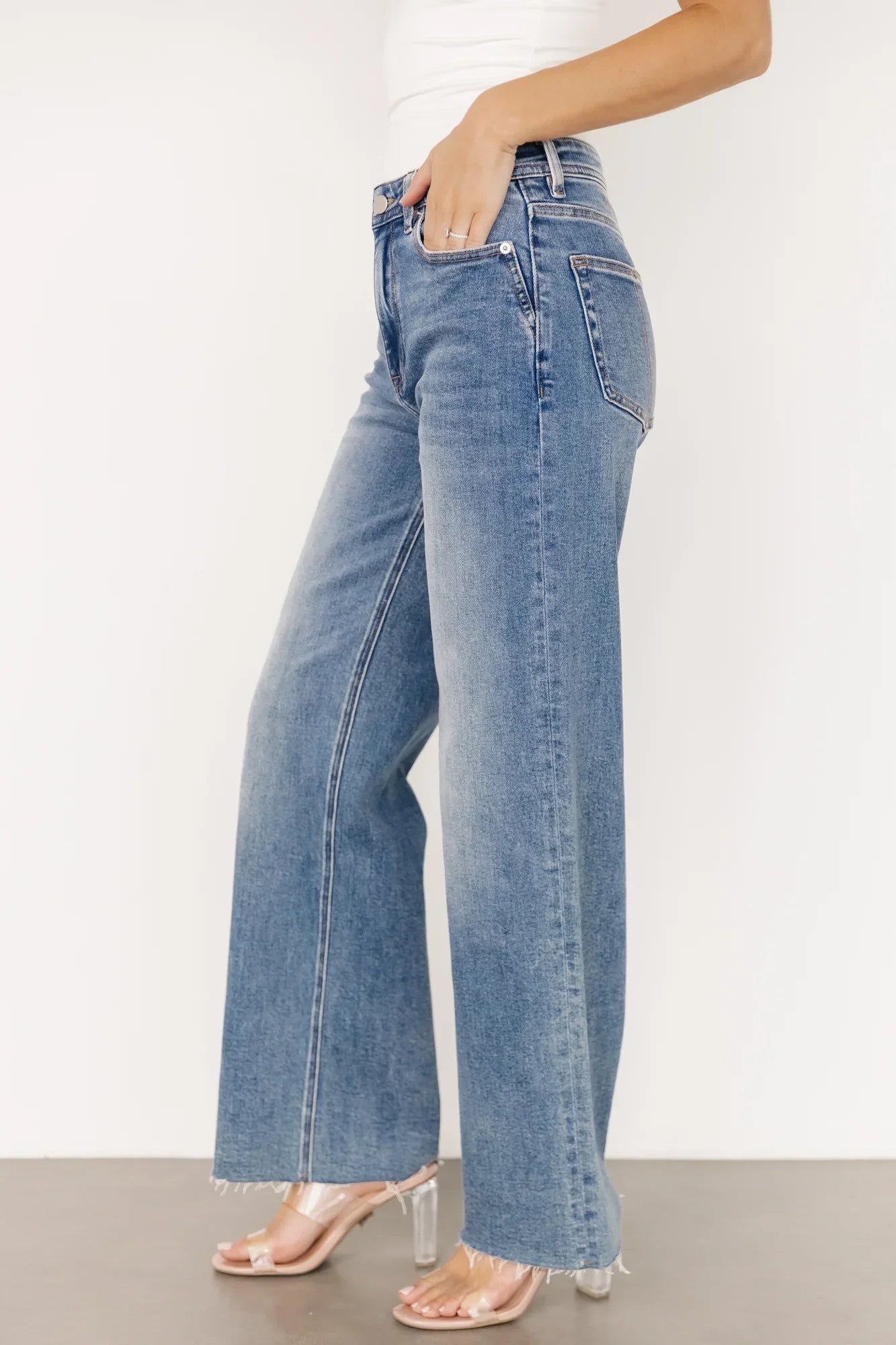 Noah High Rise Straight Leg Jeans | Medium Wash